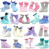 TeeHee Girls Toddler Kids Socks Cute and Fun Cotton Crew Socks 18 Pair Pack with Gift Box Ruffle